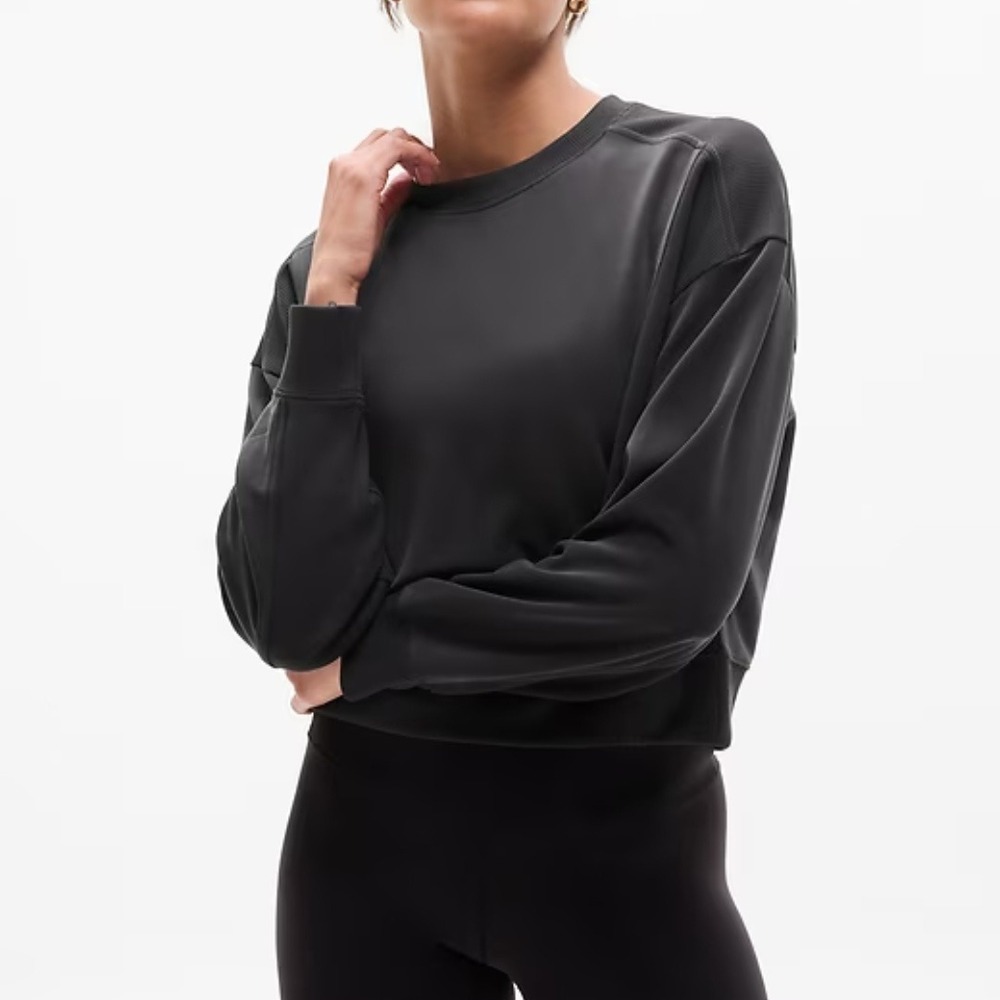 Athleta | Seasoft Athletic Lounge Crewneck Sweatshirt in Black